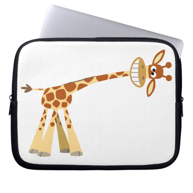 Protection Pour Ordinateur Portable Hee Hee Hee! ! girafe de dessin (Devant)