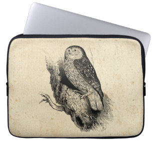 Protection Pour Ordinateur Portable Hibou vintage