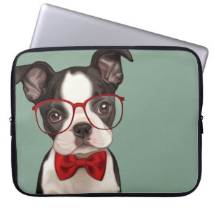 Protection Pour Ordinateur Portable Hippie Boston Terrier