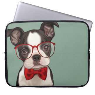 Protection Pour Ordinateur Portable Hippie Boston Terrier