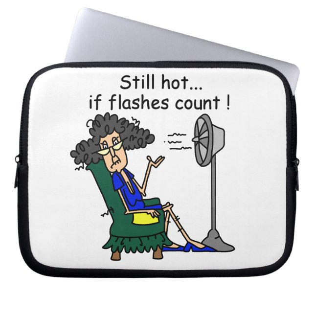 Protection Pour Ordinateur Portable Humour de bouffée de chaleur (Devant)
