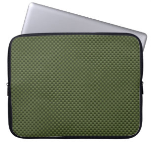 Protection Pour Ordinateur Portable Impression de style Fibre de carbone vert de l'Arm
