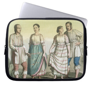Protection Pour Ordinateur Portable Indiens de Michoacan dans le costume traditionnel,