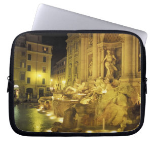 Protection Pour Ordinateur Portable Italie, Rome. Fontaine de Trevi la nuit.
