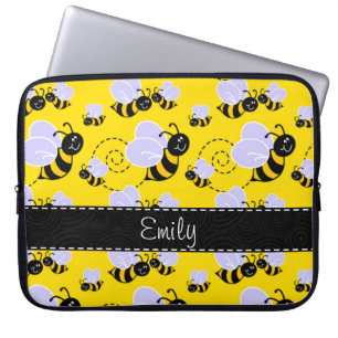 Protection Pour Ordinateur Portable Jaune et noir gaffez l'abeille