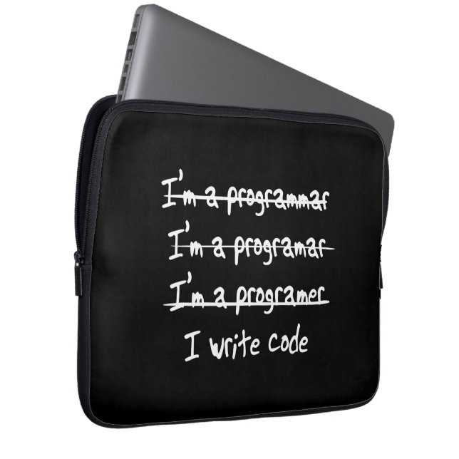 Protection Pour Ordinateur Portable J'écris le code (Devant droit)