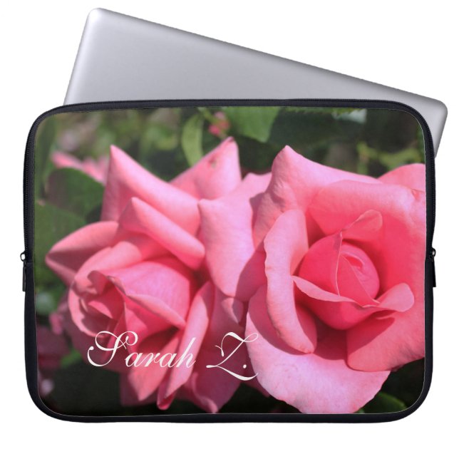 Protection Pour Ordinateur Portable Joli rose rose fleurs coque ordinateur portable. a (Devant)