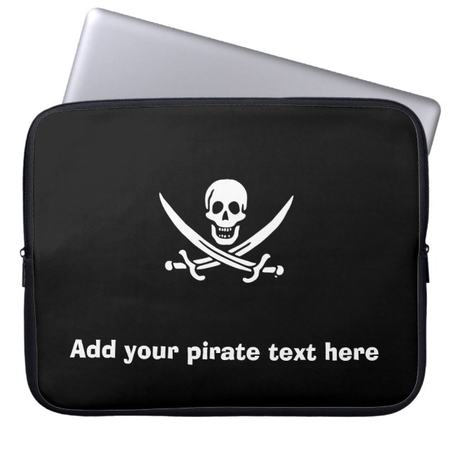 Protection Pour Ordinateur Portable Jolly roger drapeau de pirate (Devant)