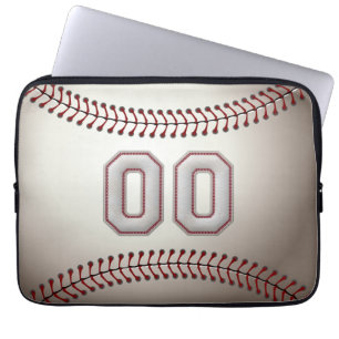 Protection Pour Ordinateur Portable Joueur numéro 00 - points frais de base-ball