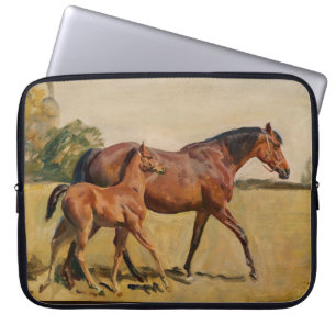 Protection Pour Ordinateur Portable Jument et poulain par Munnings