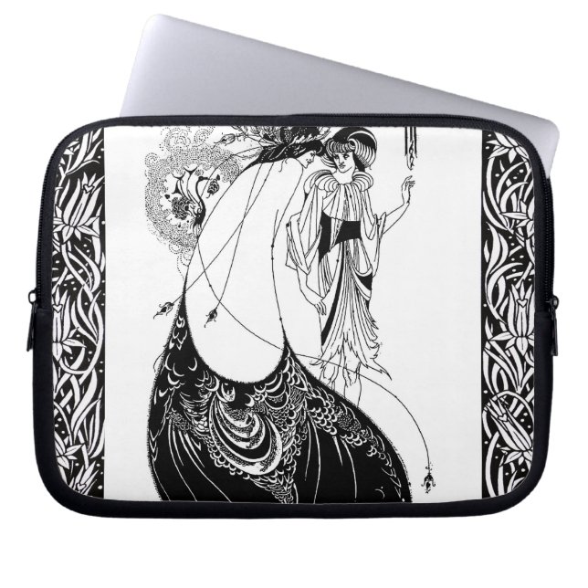 Protection Pour Ordinateur Portable Jupe Peacock Beardsley Art Nouveau (Devant)