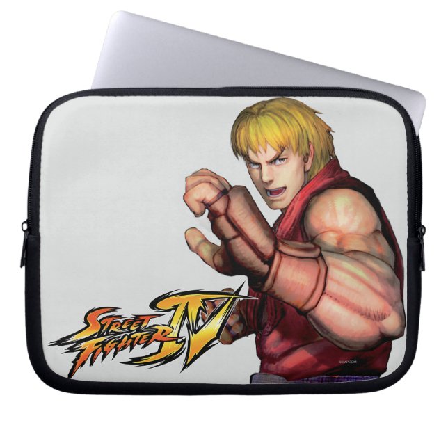 Protection Pour Ordinateur Portable Ken prêt à combattre (Devant)