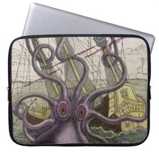 Protection Pour Ordinateur Portable Kraken/poulpe Eatting un bateau de pirate, couleur