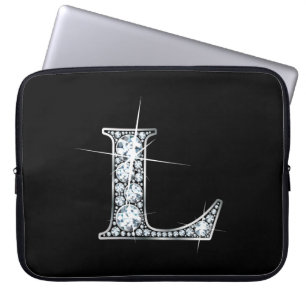 Protection Pour Ordinateur Portable L Faux- Monogramme "Diamant"