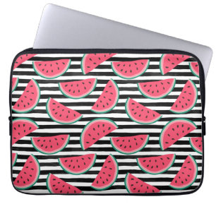 Protection Pour Ordinateur Portable La douce pastèque sur le Motif noir et blanc