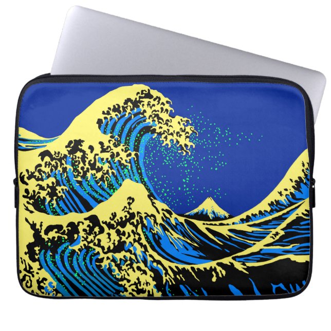Protection Pour Ordinateur Portable La grande vague Hokusai en style pop art (Devant)