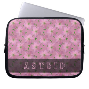 Protection Pour Ordinateur Portable Le géranium rose romantique fleurit n'importe que
