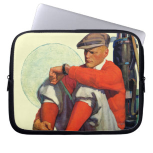 Protection Pour Ordinateur Portable Le golfeur a continué l'attente