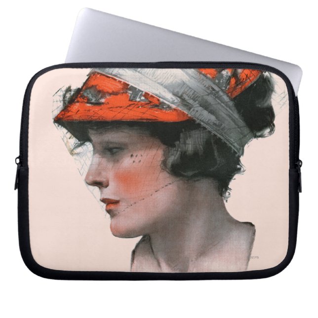 Protection Pour Ordinateur Portable Le profil de la femme (Devant)