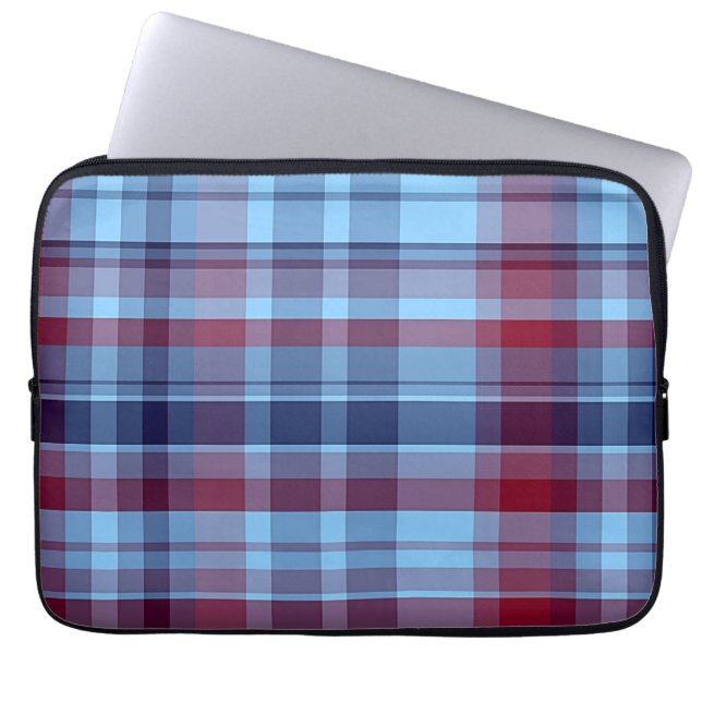 Protection Pour Ordinateur Portable Les Madras de la Marine Bleue (Devant)