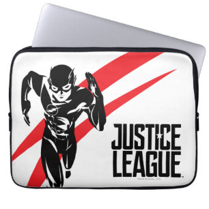 Protection Pour Ordinateur Portable Ligue de Justice Flash Running Noir Pop Art