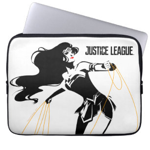 Protection Pour Ordinateur Portable Ligue de Justice   Wonder Woman with Lasso Pop Art