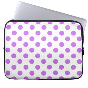 Protection Pour Ordinateur Portable Lilac et pois blancs
