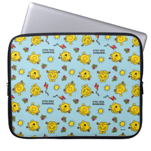 Protection Pour Ordinateur Portable Little Miss Sunshine Motif de point Polka Turquo
