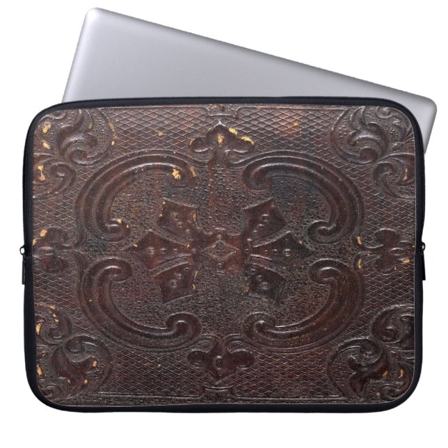 Protection Pour Ordinateur Portable Livre en cuir d'Acier Tombé (Devant)