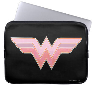 Protection Pour Ordinateur Portable Logo Wonder Woman rose et orange Mesh