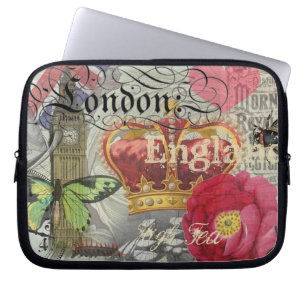 Protection Pour Ordinateur Portable Londres Angleterre Voyage Europe Vintage Art