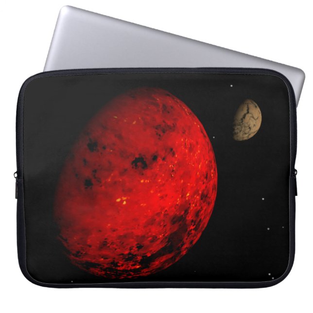 Protection Pour Ordinateur Portable Lune rocheuse de planète rouge (Devant)