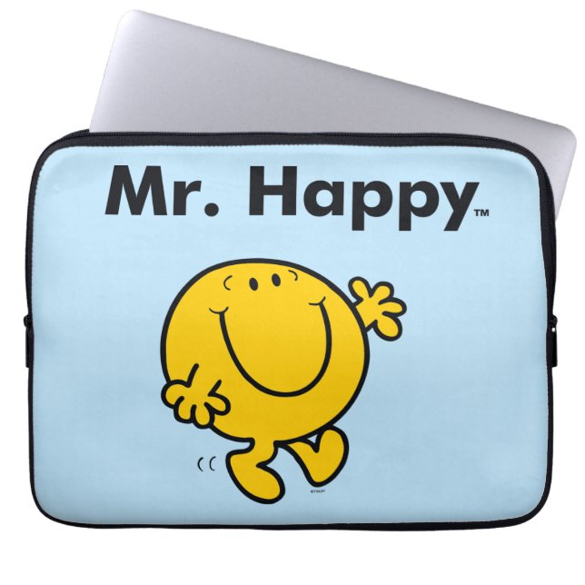 Protection Pour Ordinateur Portable M. Men | M. Happy Est Toujours Heureux (Devant)