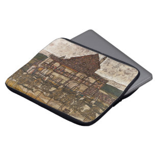 Protection Pour Ordinateur Portable Maison avec un toit de bardeaux par Egon Schiele