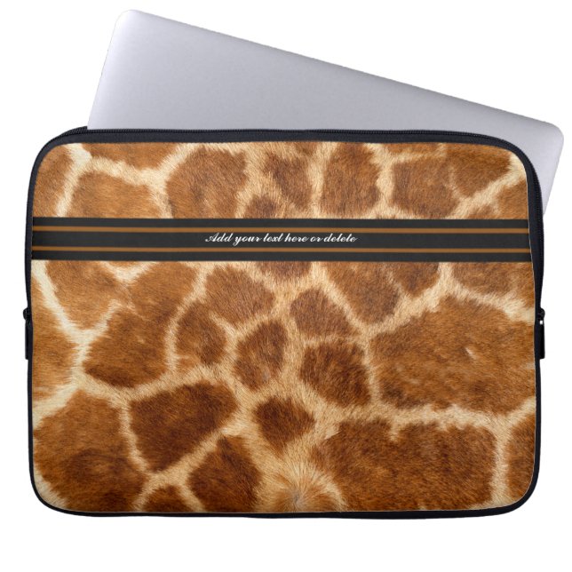 Protection Pour Ordinateur Portable Manche à fourrure Giraffe - Personnaliser (Devant)