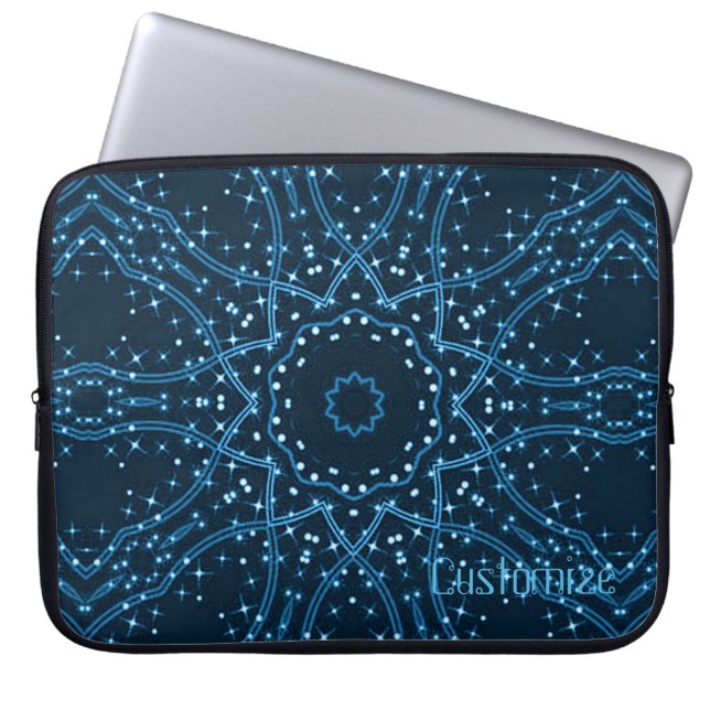 Protection Pour Ordinateur Portable Manche de bureau Blue Galaxy Stars (Devant)