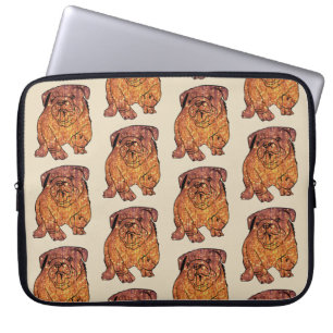 Protection Pour Ordinateur Portable Manche d'ordinateur portable en néoprène Bulldog 1