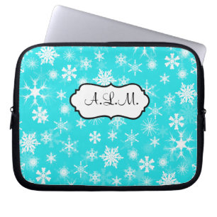 Protection Pour Ordinateur Portable Manche pour ordinateur portable Aqua et White Snow
