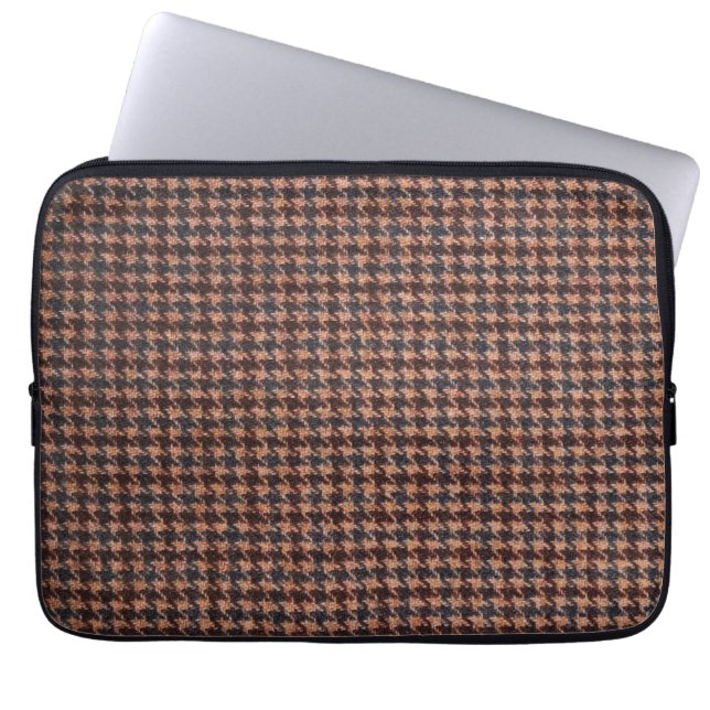 Protection Pour Ordinateur Portable Manche : Tissu Tweed Brown (Devant)