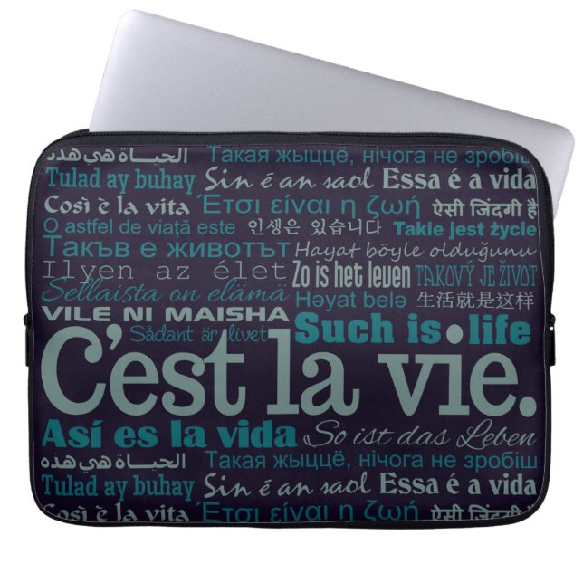 Protection Pour Ordinateur Portable Manches personnalisées C'est La Vie (Devant)