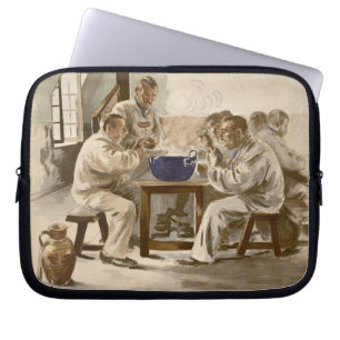 Protection Pour Ordinateur Portable Mangeant de la soupe aux casernes, de 'L'Estampe