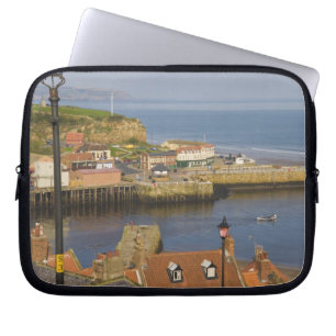 Protection Pour Ordinateur Portable Marches menant au port, Whitby, Nord