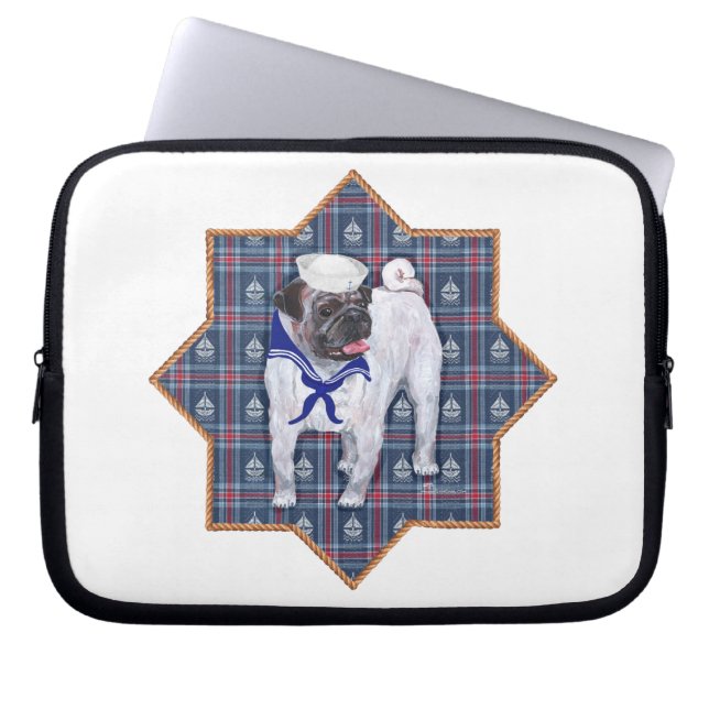 Protection Pour Ordinateur Portable Marin Pug (Devant)
