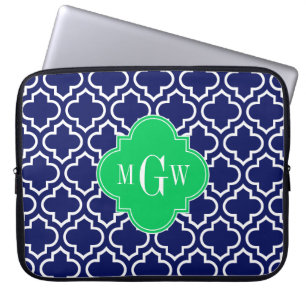 Protection Pour Ordinateur Portable Marine Whats Marocain #6 Emerald 3 Monogramme init