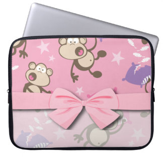 Protection Pour Ordinateur Portable mignon idiot coussin combat singes dessin animé