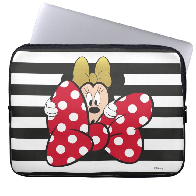 Protection Pour Ordinateur Portable Minnie | Cravate de fond (Devant)
