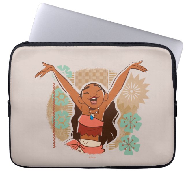 Protection Pour Ordinateur Portable Moana | Un Avec Les Vagues (Devant)