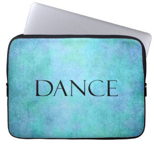 Protection Pour Ordinateur Portable Modèle bleu turquoise de danse d'aquarelle de