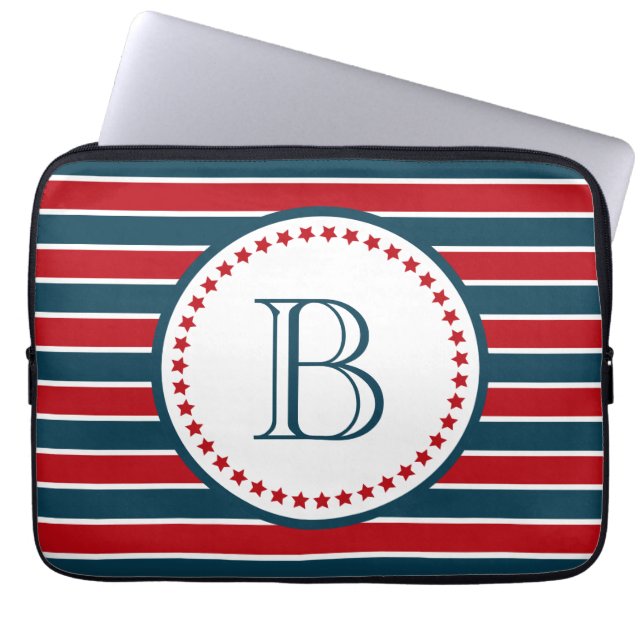 Protection Pour Ordinateur Portable Monogram design (Devant)