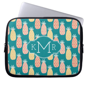 Protection Pour Ordinateur Portable Monogramme du motif   de griffonnage d'ananas